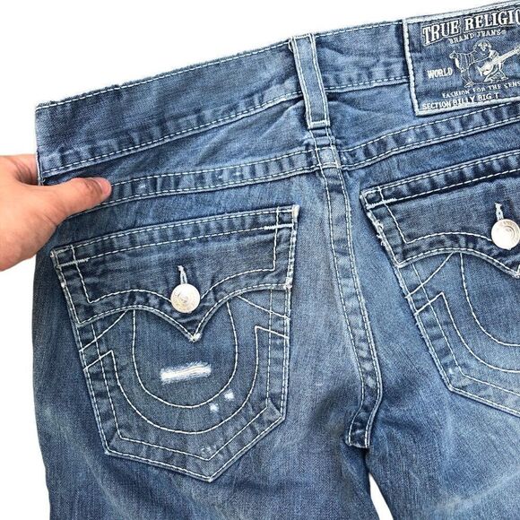Vintage True Religion Jeans Size 32 BILLY BIG T Blue - Picture 2 of 6